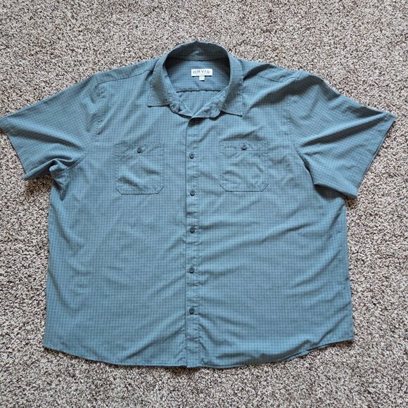 Orvis Classic Collection Button Up Shirt Mens 3XL Polyester Outdoor Performance - Picture 2 of 9